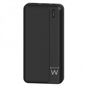 EWENT EW1163 - POWERBANK 20000 MAH - CARGA RAPIDA 22.5W - 2 ENTRADAS (MICROUSB+USB-C) - 3 SALIDAS USB-C+2XUSB-A - NEGRO