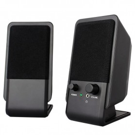 EWENT EW3528 - ALTAVOCES 2.0 USB 12 WATT - ENTRADA JACK 3.5MM - CONTROLES EN ALTAVOZ - NEGRO