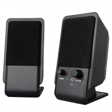 EWENT EW3528 - ALTAVOCES 2.0 USB 12 WATT - ENTRADA JACK 3.5MM - CONTROLES EN ALTAVOZ - NEGRO
