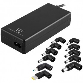EWENT EW3966 - CARGADOR UNIVERSAL PARA PORTATIL  90W - AUTOMATICO - 11 CLAVIJAS - HASTA 4.5A - CABLE 1.5M - NEGRO