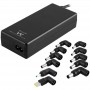 EWENT EW3966 - CARGADOR UNIVERSAL PARA PORTATIL  90W - AUTOMATICO - 11 CLAVIJAS - HASTA 4.5A - CABLE 1.5M - NEGRO