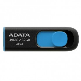 ADATA UV128 - PENDRIVE 32GB USB 3.2 - RETRACTIL - NEGRO/AZUL + LPI*