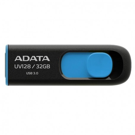 ADATA UV128 - PENDRIVE 32GB USB 3.2 - RETRACTIL - NEGRO/AZUL + LPI*