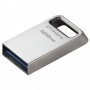 PENDRIVE 128GB KINGSTON DATATRAVELER MICRO - USB 3.2 - HASTA 200 MBPS - METALICO - COMPACTO - PLATA + LPI*