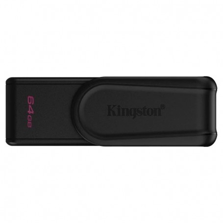 PENDRIVE 64GB KINGSTON DATATRAVELER EXODIA S - USB 3.2 GEN 1 - TAPA GIRATORIA - NEGRO+ LPI*