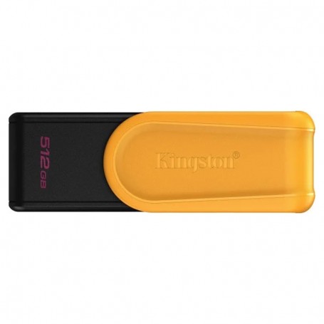 PENDRIVE 512GB KINGSTON DATATRAVELER EXODIA S - USB 3.2 GEN 1 - TAPA GIRATORIA - AMARILLO+ LPI*