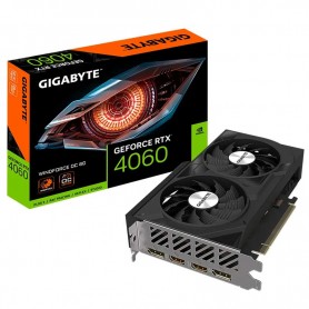 TARJETA GRAFICA GIGABYTE GEFORCE RTX 4060 WINDFORCE OC 8GB DDR6 2 X DISPLAYPORT + 2 X HDMI
