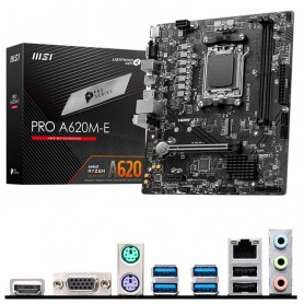 MSI PRO A620M-E - PLACA BASE S-AM5 - VGA HDMI - 2X DDR5 - 1XM.2 - M-ATX