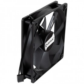 UNYKA SERVER VENTILADOR CAJA 12X12 - 900-1800 RPM - CONECTOR 4 PINES CON CONTROL DE TEMPERATURA - NEGRO