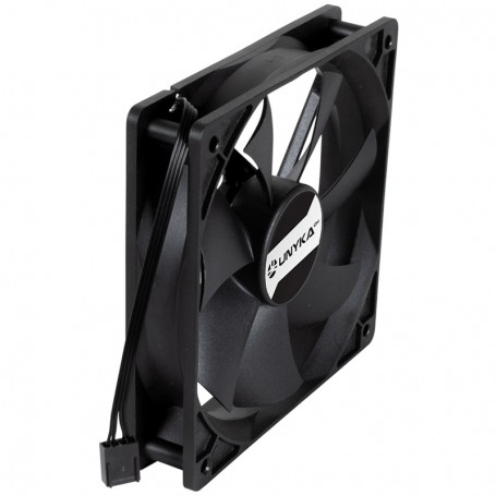 UNYKA SERVER VENTILADOR CAJA 12X12 - 900-1800 RPM - CONECTOR 4 PINES CON CONTROL DE TEMPERATURA - NEGRO