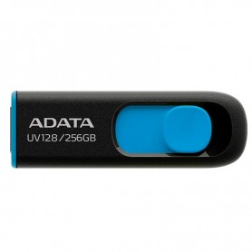 ADATA UV128 - PENDRIVE 256GB USB 3.2 - RETRACTIL - NEGRO/AZUL + LPI*