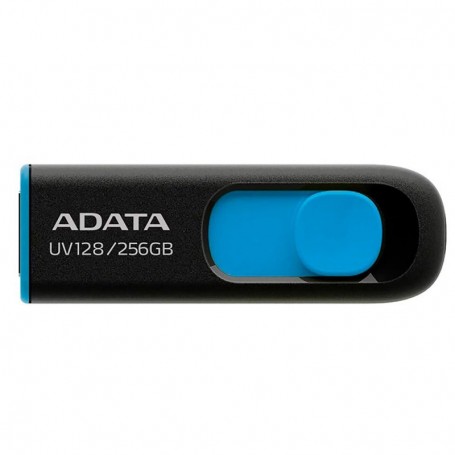 ADATA UV128 - PENDRIVE 256GB USB 3.2 - RETRACTIL - NEGRO/AZUL + LPI*