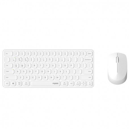 RAPOO M9010M - KIT INALAMBRICO DE TECLADO Y RATON BLUETOOTH / RF - MULTIDISPOSITIVO - ULTRADELGADO - COMPACTO - BLANCO