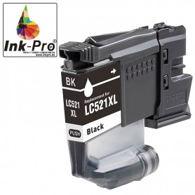 INK-PRO® CARTUCHO TINTA PIGMENTADA COMPATIBLE BROTHER LC521 NEGRO (500 PAG)