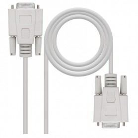 NANOCABLE 10.14.0302 - CABLE RS232 A RS232 (SERIE DB9 HEMBRA A SERIE DB9 HEMBRA) - 1.8M - BEIGE