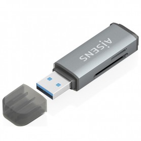 AISENS ASCR-2A09-GR - LECTOR DE TARJETAS USB-A 3.1 GEN1 - SD / MICROSD / MMC / RS-MMC / MMC MICRO - GRIS