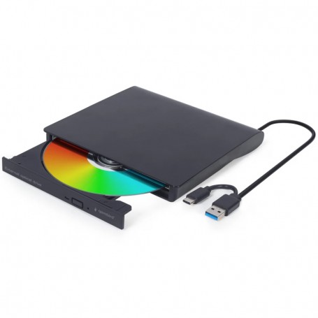 GEMBIRD  DVD-USB-031 - REGRABADORA DVD EXTERNA - CONEXION USB-A Y USB-C - NEGRO + LPI*
