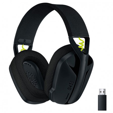 LOGITECH G435 LIGHTSPEED - AURICULARES GAMING INALAMBRICOS - NEGRO
