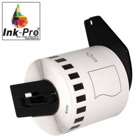 INK-PRO® ETIQUETA CONTINUA  COMPATIBLE CON BROTHER DK22113 - DE TAMAÑO PERSONALIZADO - ANCHO 62MM X 15,24 METROS - TEXTO NE