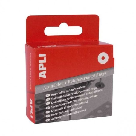APLI PACK DE 500 ARANDELAS DE REFUERZO 13MM - POLIPROPILENO - BLANCO