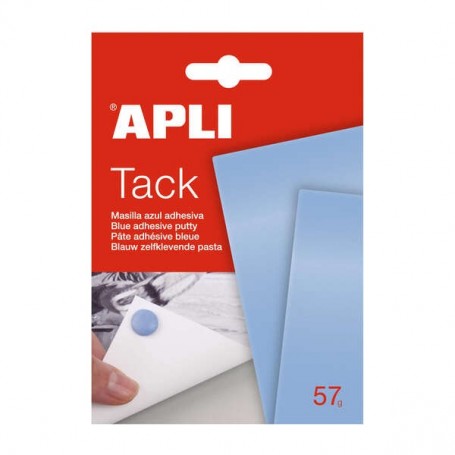 APLI TACK MASILLA AZUL 57G - REUTILIZABLE - NO DEJA RESIDUOS - FACIL DE MOLDEAR AZUL