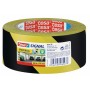 TESA CINTA ADHESIVA DE SEÑALIZACION 50MM X 66M - IDEAL PARA SEÑALIZAR OBSTACULOS PERMANENTES - ADHESIVO SIN DISOLVENTES 