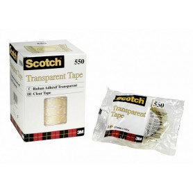SCOTCH 550 PACK DE 10 CINTAS ADHESIVAS 15MM X 66M - TRANSPARENTE