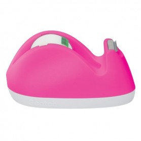 SCOTCH DISPENSADOR DE CINTA ADHESIVA - FORMA DE CONEJO - INCLUYE 1 ROLLO DE 19MM X 8.89M - ROSA