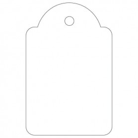 APLI PACK DE 500 ETIQUETAS COLGANTES 28X43MM - AGUJERO PREPERFORADO - CON HILO DE POLIESTER BLANCO - BLANCO