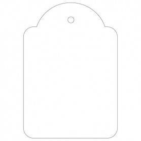 APLI PACK DE 400 ETIQUETAS COLGANTES 45X65MM - AGUJERO PREPERFORADO - CON HILO DE POLIESTER BLANCO - BLANCO