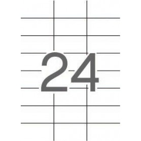 APLI PACK DE 600 ETIQUETAS 70X37MM  - 25 HOJAS POR 24 ETIQUETAS - ADHESIVO PERMANENTE - CANTOS RECTOS - BLANCO
