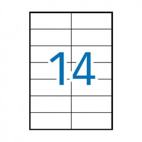 APLI PACK DE 1.400 ETIQUETAS 105X42.4MM - ADHESIVO PERMANENTE - CANTOS RECTOS - BLANCO