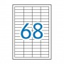 APLI PACK DE 6.800 ETIQUETAS RECTANGULARES 48,5X16,9MM - 100 HOJAS POR 68 ETIQUETAS - ADHESIVO PERMANENTE - CANTOS RECTOS - BLAN