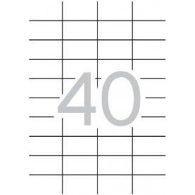 APLI PACK DE 4.000 ETIQUETAS RECTANGULARES 52.5X29.7MM - 100 HOJAS POR 40 ETIQUETAS - ADHESIVO PERMANENTE - CANTOS RECTOS - BLAN