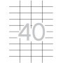 APLI PACK DE 4.000 ETIQUETAS RECTANGULARES 52.5X29.7MM - 100 HOJAS POR 40 ETIQUETAS - ADHESIVO PERMANENTE - CANTOS RECTOS - BLAN
