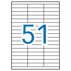 APLI ETIQUETAS BLANCAS PERMANENTES 70.0 X 16.9 MM 100 HOJAS