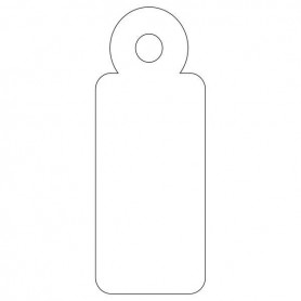 APLI PACK DE 200 ETIQUETAS COLGANTES CON HILO 13X34MM - CARTULINA DE 200 G/M² - AGUJERO PREPERFORADO - BLANCO