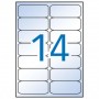 APLI PACK DE 140 ETIQUETAS TRANSPARENTES 99.1X38.1MM - ADHESIVO PERMANENTE - 10 HOJAS CON 14 ETIQUETAS - CANTOS ROMOS
