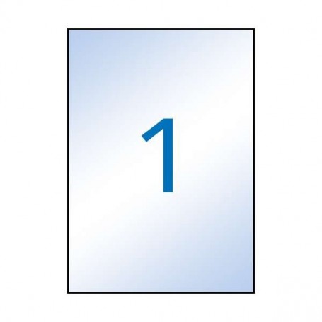 APLI ETIQUETAS PERMANENTES TRANSPARENTES 210 X 297 MM - 10 HOJAS