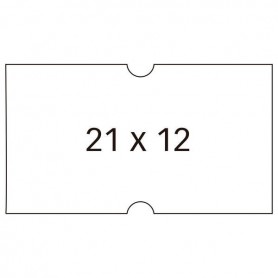 APLI PACK DE 6000 ETIQUETAS BLANCAS PARA MAQUINAS ETIQUETADORAS DE PRECIOS DE 1 LINEA - TAMAÑO 21 X 12MM - 6 ROLLOS CON 1000