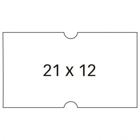 APLI PACK DE 6000 ETIQUETAS BLANCAS PARA MAQUINAS ETIQUETADORAS DE PRECIOS DE 1 LINEA - TAMAÑO 21 X 12MM - 6 ROLLOS CON 1000