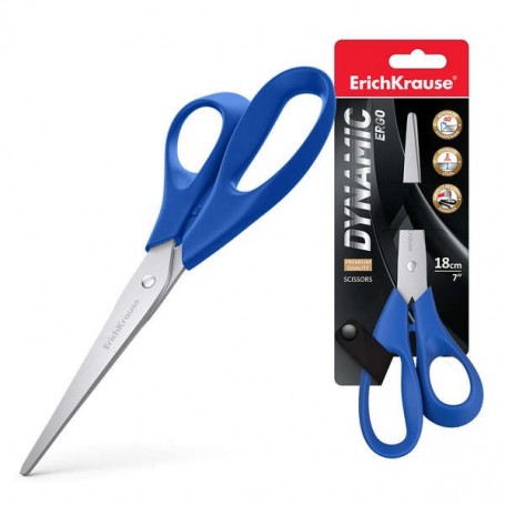 ERICHKRAUSE DYNAMIC TIJERAS CON CUCHILLAS DE ACERO INOXIDABLE 18CM - AFILADO DOBLE AVANZADO - RESISTENTE A LA CORROSION - MANGOS