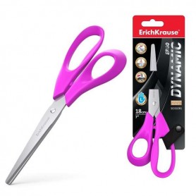 ERICHKRAUSE DYNAMIC TIJERAS DE ACERO INOXIDABLE PARA ZURDOS DE 18CM - AFILADO DOBLE - RESISTENTE A LA CORROSION - MANGOS ERGONOM