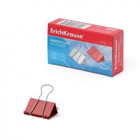 ERICHKRAUSE PINZAS PARA PAPELES DE COLORES - 19MM - RESISTENCIA MEJORADA - CAPACIDAD HASTA 70 HOJAS - METALICO