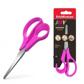 ERICHKRAUSE JOY ERGO TIJERAS DE ACERO INOXIDABLE 14CM - EXTREMOS REDONDEADOS - RESISTENTE A LA CORROSION - MANGOS ERGONOMICOS -E