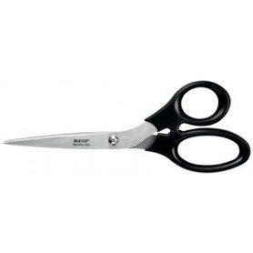LEITZ TIJERAS DE ACERO INOXIDABLE 20CM - AGARRE ERGONOMICO - NEGRO