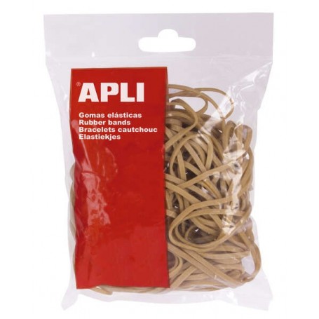 APLI GOMAS ELASTICAS Ø 200X3 MM - 100G - 70% CAUCHO NATURAL - GRAN ELASTICIDAD Y RESISTENCIA
