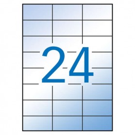 APLI ETIQUETAS TRANSLUCIDAS RESISTENTES INTEMPERIE 70.0 X 37.0MM 100 HOJAS