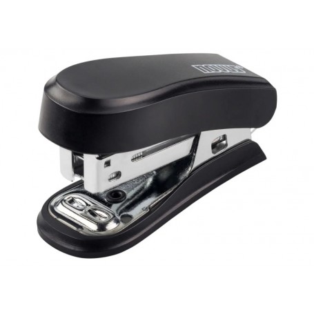 NOVUS MINI GRAPADORA COMPACTA - HASTA 12 HOJAS - GRAPADO CERRADO Y ABIERTO - INCLUYE 320 GRAPAS - NEGRO