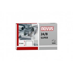 NOVUS 24/8 SUPER CAJA DE 1000 GRAPAS 24/8 GALVANIZADAS
